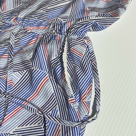 Skies Are Blue Jumpsuit Women’s L Large  Geometric Print Sleeveless Tie Belt NWT - Picture 10 of 14